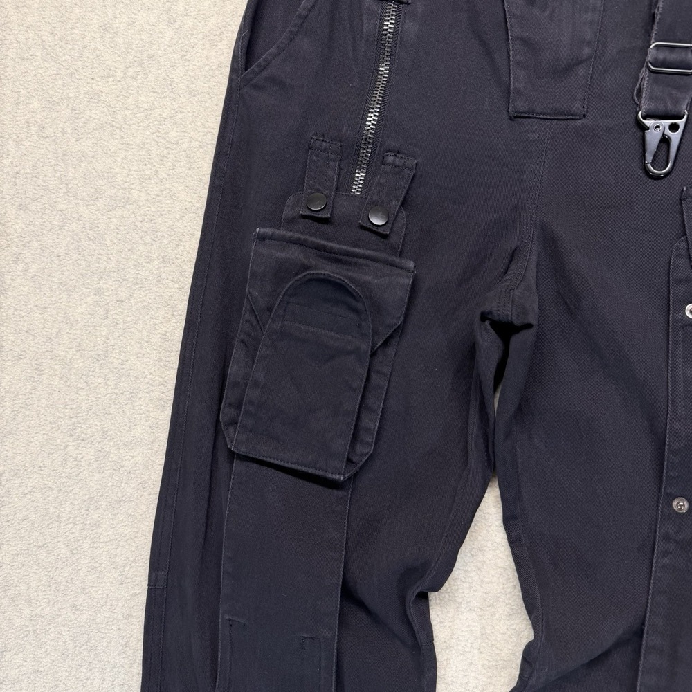 Vautour Cargo Utility Pants Black Multi Pocket Zip Ankle Tactical 32x30 - Picture 5 of 15